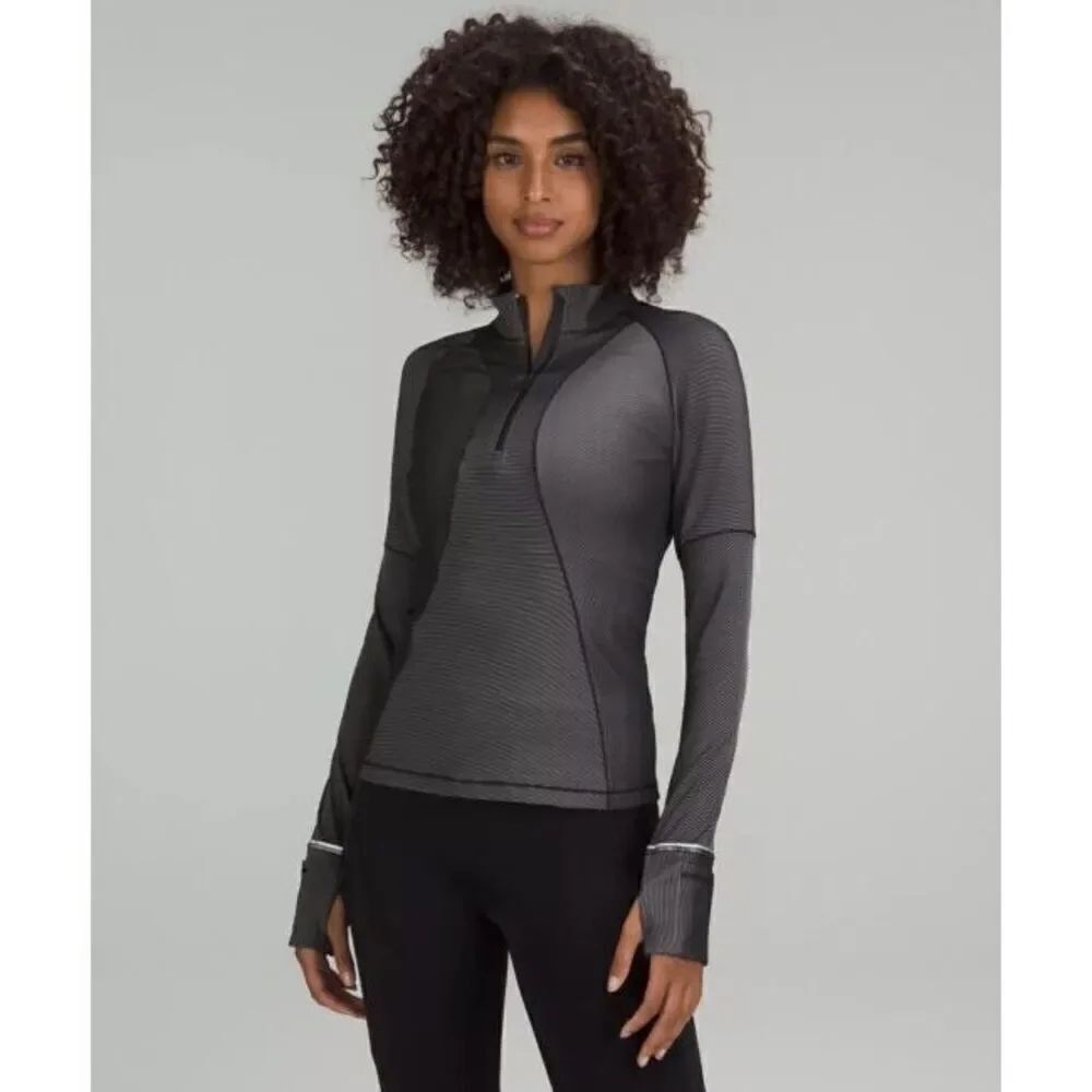 Lululemon Two Toned Running Half Zip Pullover women's size 4 W3GEKS
